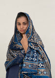 Block Painted Silk Dupatta