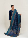 Block Painted Silk Dupatta