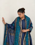 Block Painted Silk Dupatta