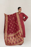 Block Painted Silk Dupatta