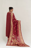 Block Painted Silk Dupatta