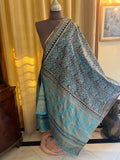 Block Printed Silk Dupatta