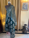 Block Printed Silk Dupatta