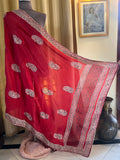 Block Printed Silk Dupatta