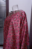 Block Printed Charmeuse Silk Saree