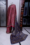 Block Printed Charmeuse Silk Saree